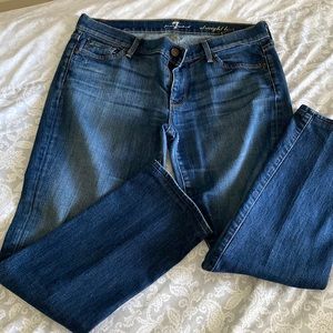 7 for all mankind dark wash straight leg jeans size 31